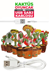 Talking Dancing Cactus Toy Usb Cable