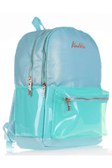 Transparent Turquoise School Backpack and Pencil Holder Set - Middle School-High School