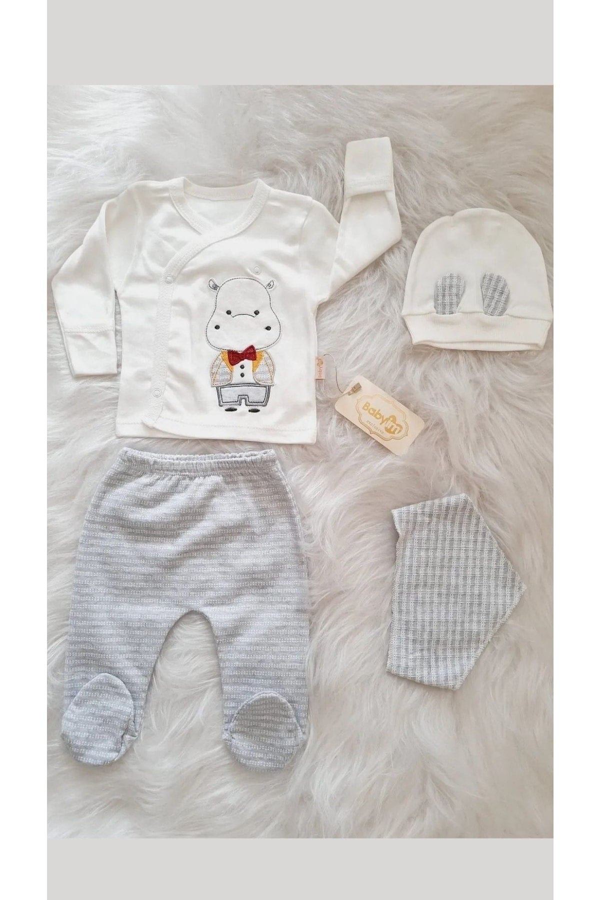 5-teiliges Schwangerschaftsset (Babypflegerucksack, Krankenhausausgang, Kichererbsendecke, 10 Feuchttücher und 3 Socken)