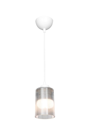 Transparent Optical Promo Pendant Lamp - Glass With Double Bulb Look