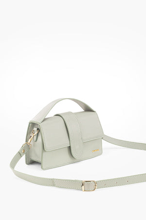 Women'S Aqua Green Leather Look Adjustable Crossbody Bag 229