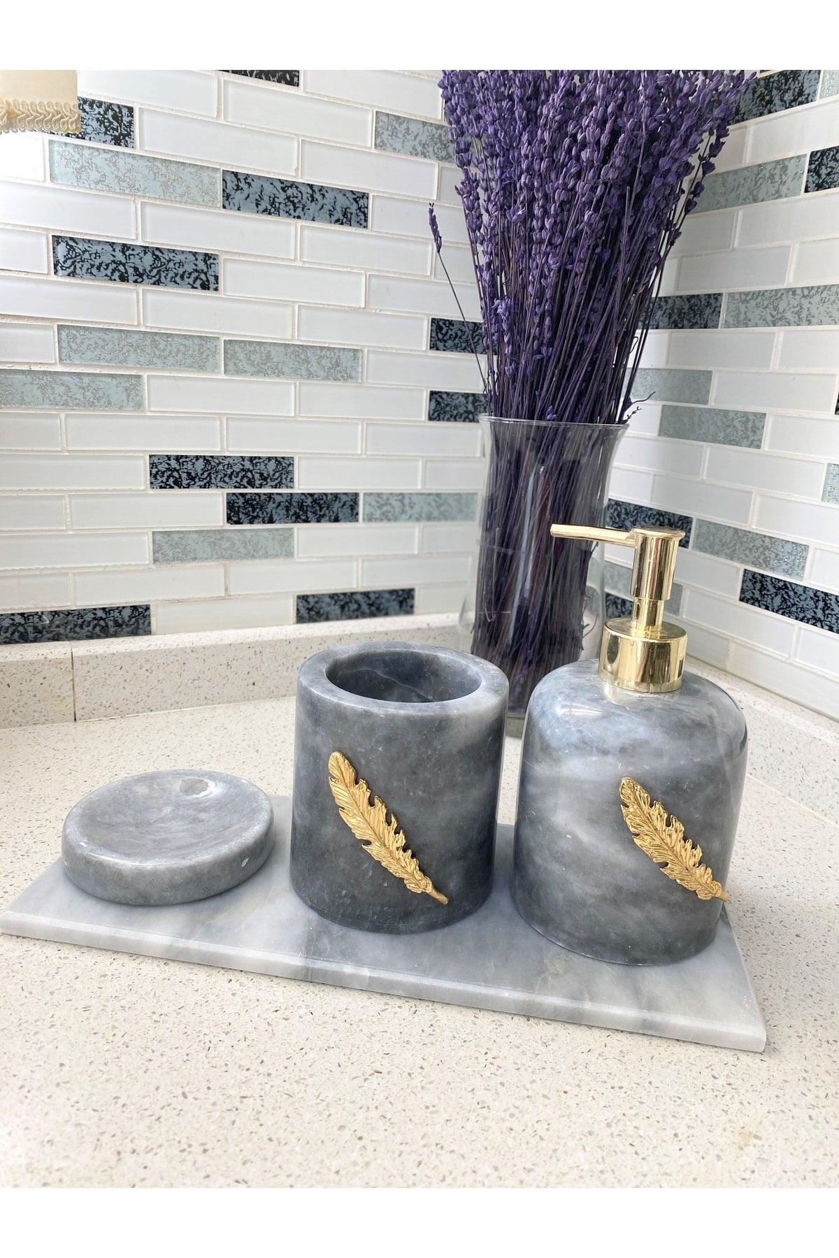 Marble 4 Piece Figured Bathroom Set - Swordslife