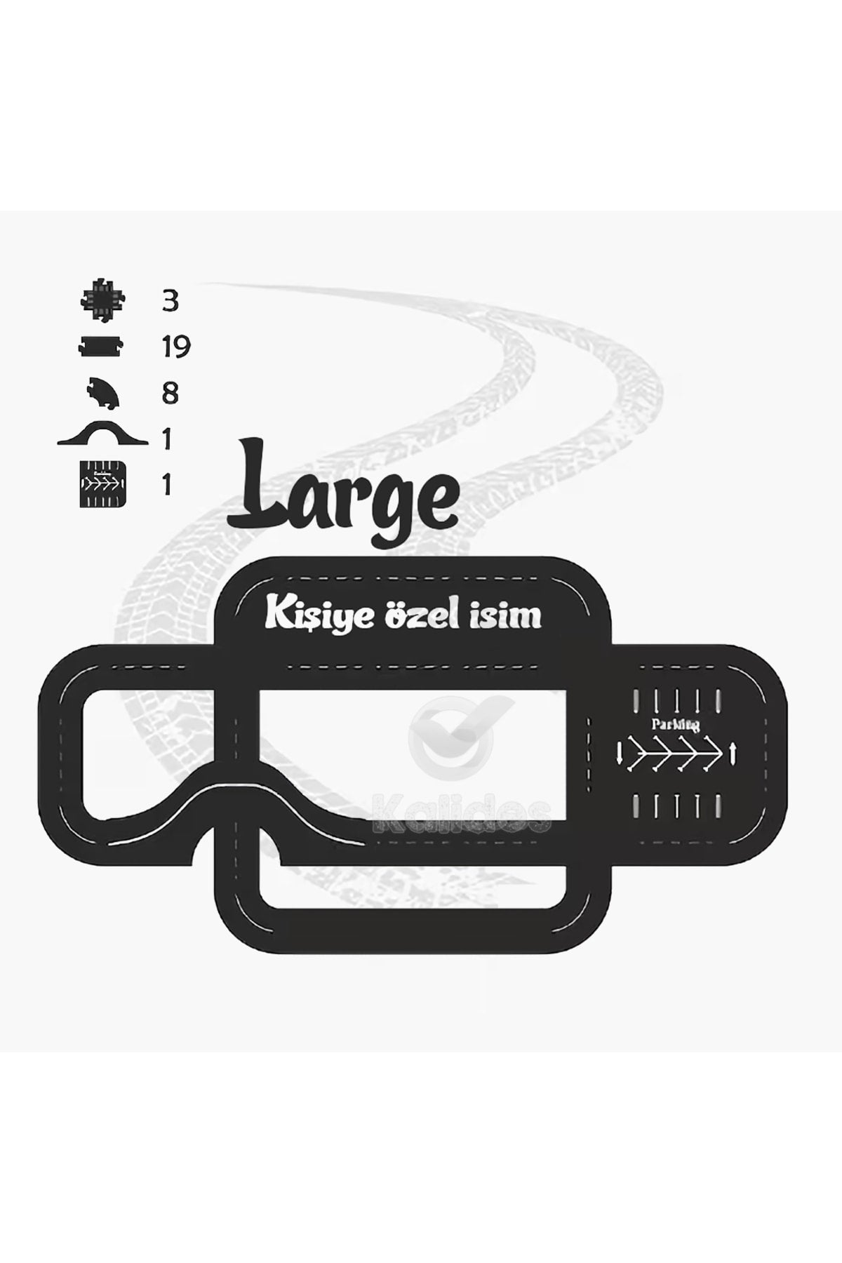 Spielzeugfahrzeug-Strecke (groß) – lehrreiches und unterhaltsames Straßenbau-Holzspielzeug – Autobahn-Puzzle