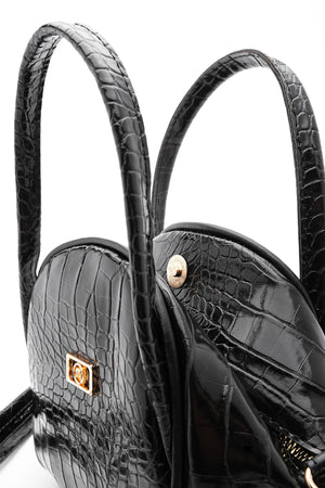 Women'S Hand & Shoulder Bag Larfe Black