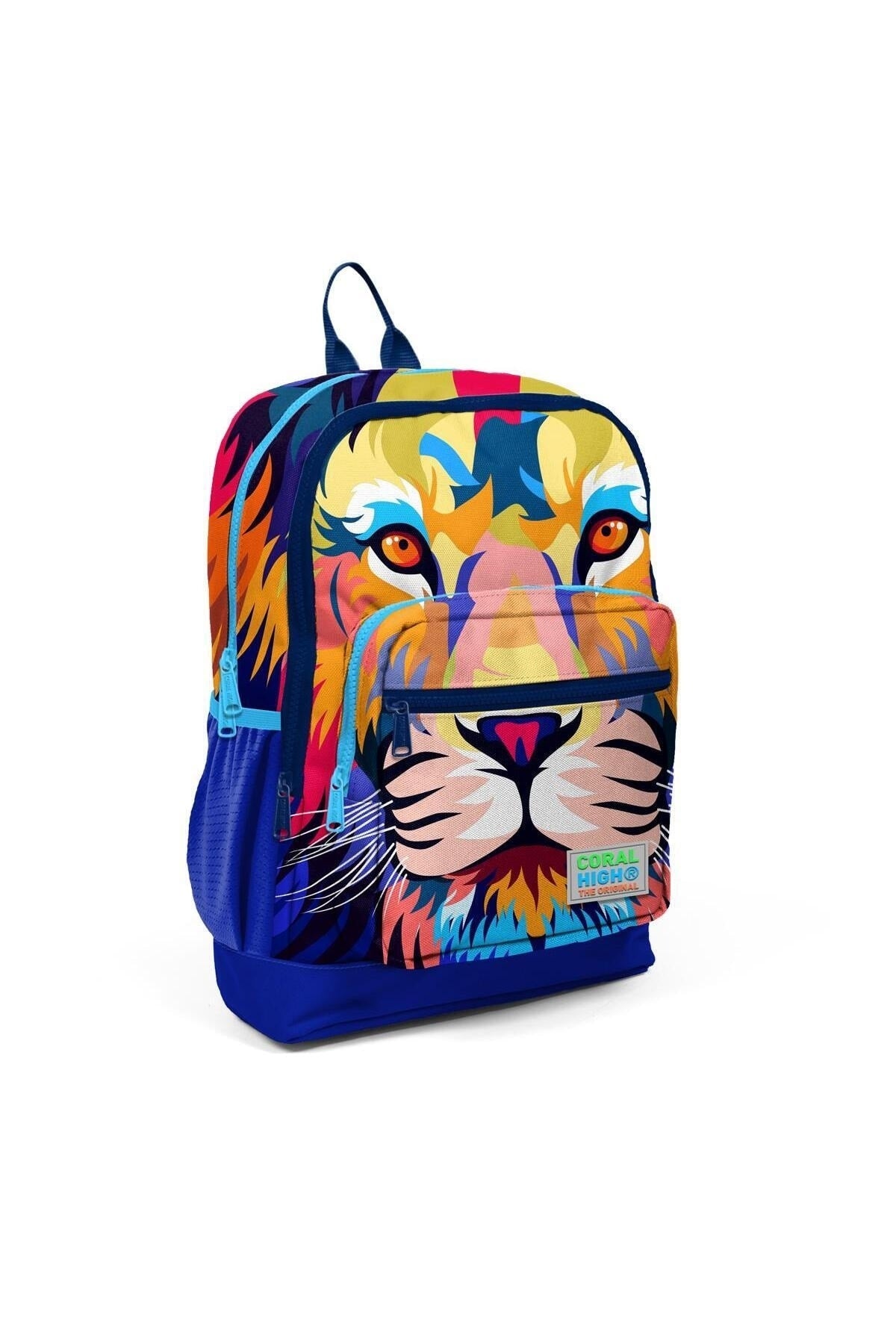 Kids Navy Blue Sax Patterned Usb 3-Piece School Bag Set Set0123841