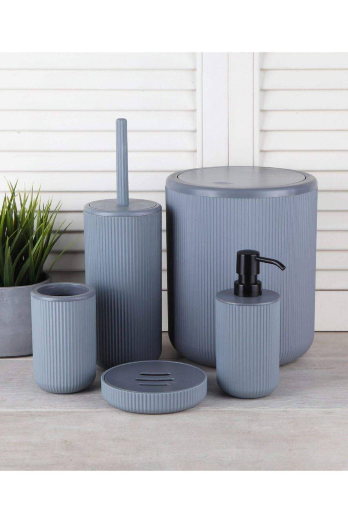 Plus Dante Bathroom Set of 5 Gray - Swordslife