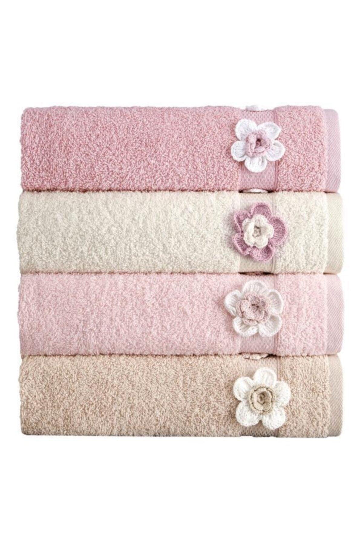 Bukre Boxed Hand Embroidered Towel Set 4 50x85 Cm - Swordslife