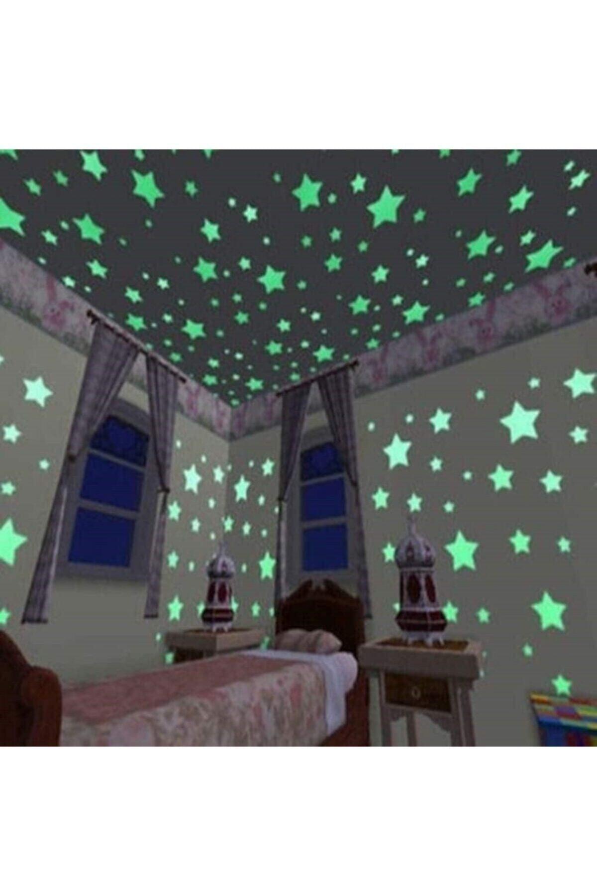 Phosphorous Star Moon Night Shining Room Wall Ceiling Decoration 24 Pieces - Swordslife