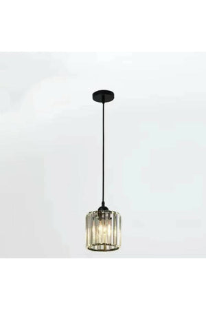 Pendant Lamp Single Black Y-15 (Plaf. Tesi̇Sat) Crystal Stone Chandelier