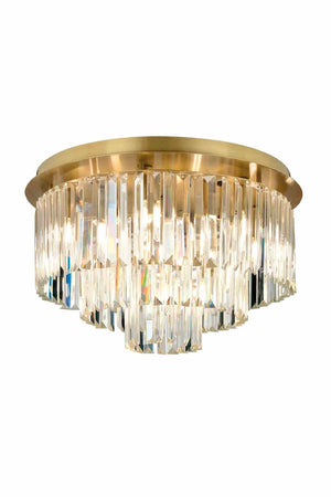 swordslife Runder Trommelkristallstein Modernes Design Kristall Wohnzimmer Kronleuchter