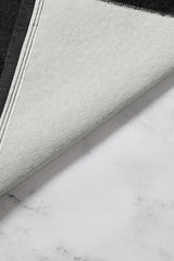 Tasseled Plush Non-Slip Floor Mat Set of 2 - Black - Swordslife
