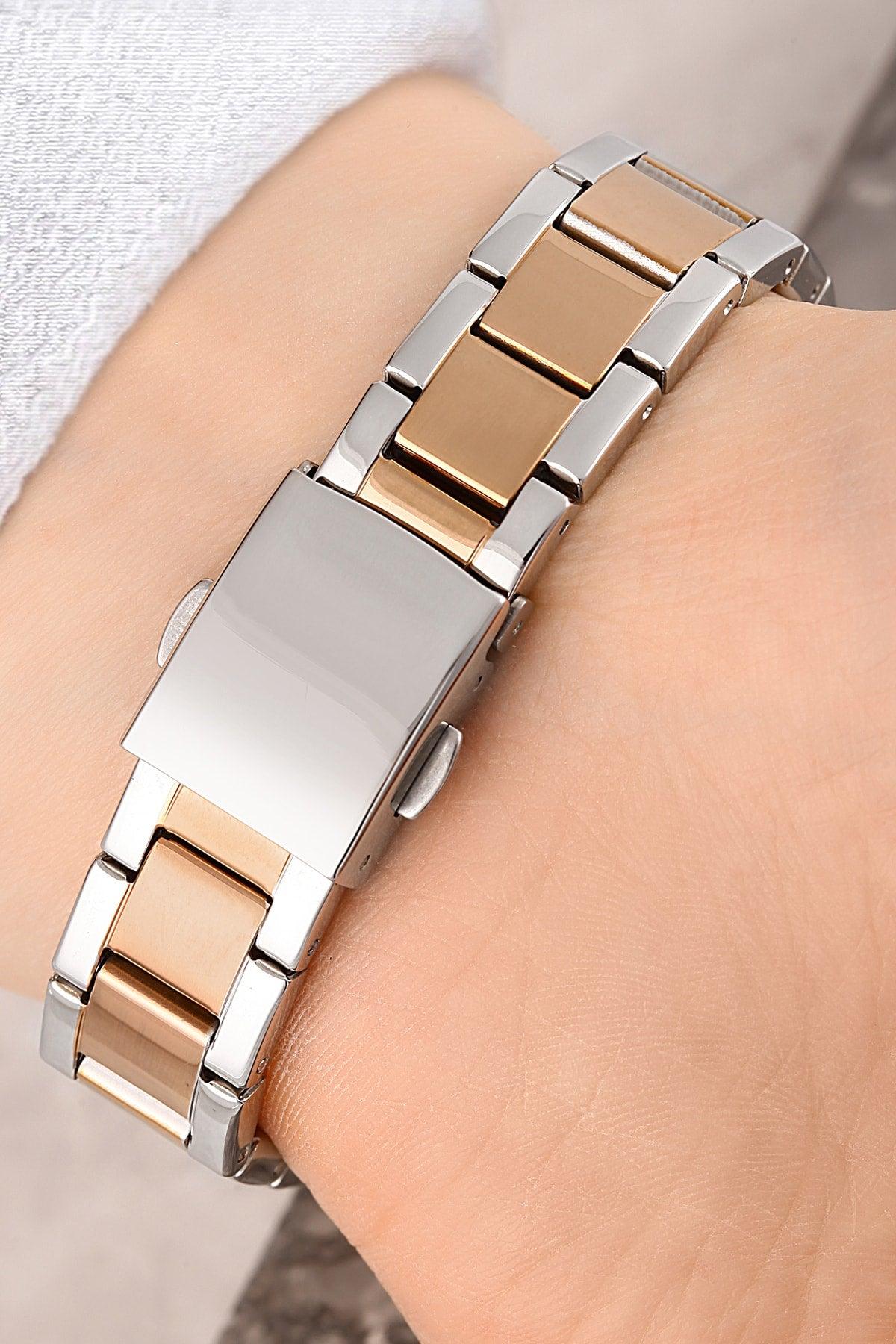 Steel Band Silver-copper Color 3 Atm Waterproof Women's Wristwatch - Swordslife