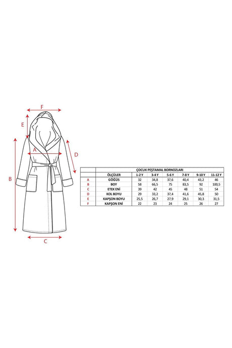 Zigzag Pattern Kids Peshtemal Beach Bathrobe - Swordslife