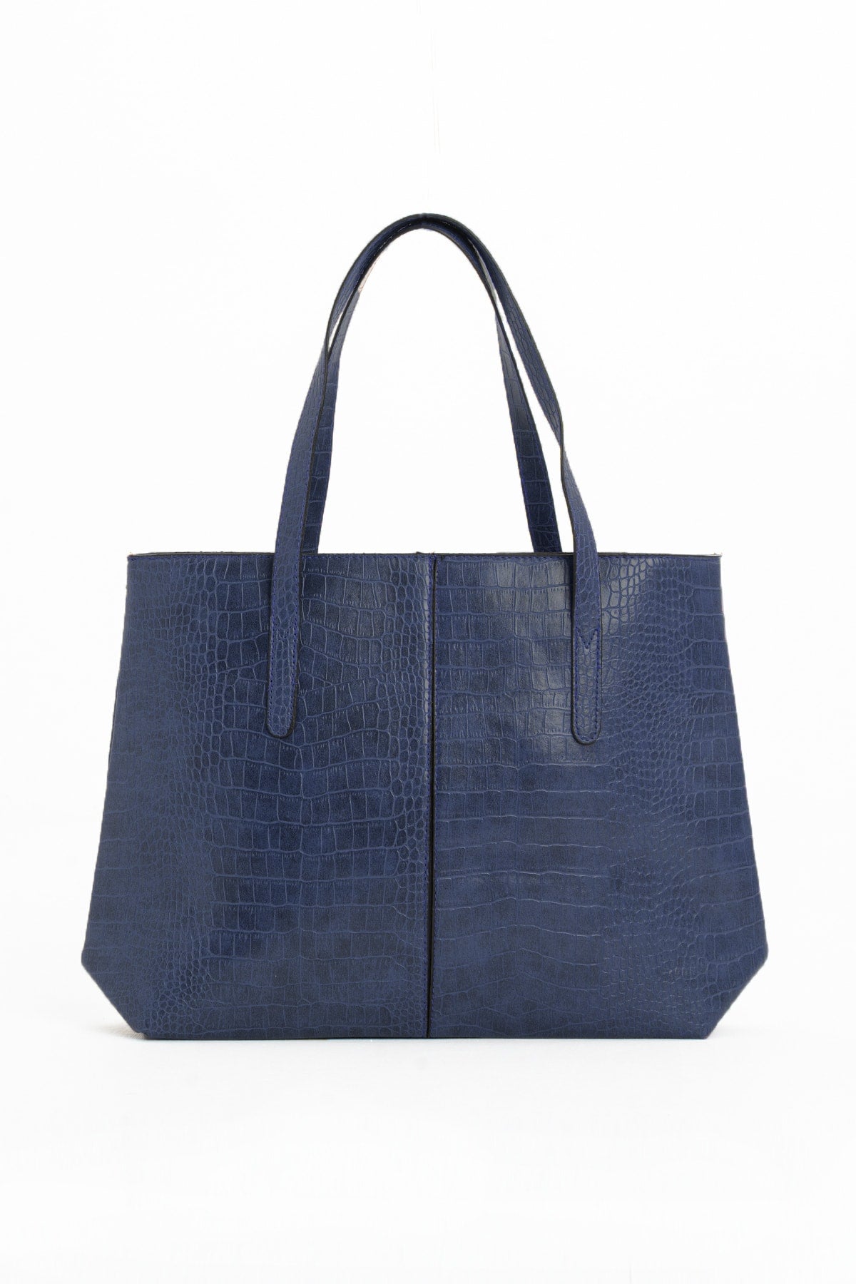 Women'S Crocodile Pattern 2-Sleeve Zippered Large Size Bag Shoulder Bag, Clutch Bag, Laptop Bag