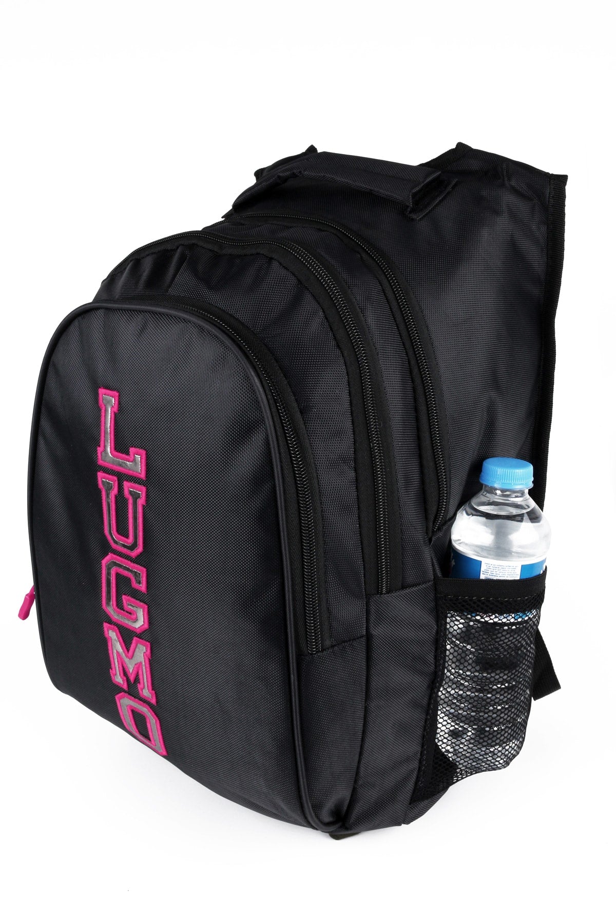 Middle School High School Bag Three Eyes Backpack Crest Pink