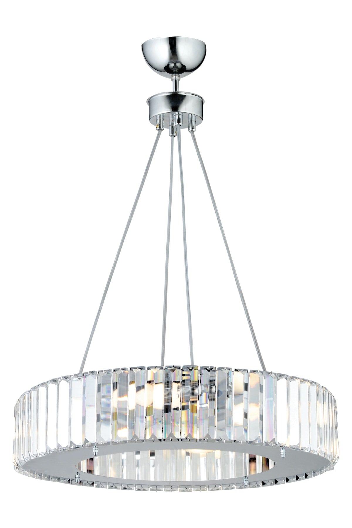 Luxus Diamant 47 cm Chrom Kronleuchter