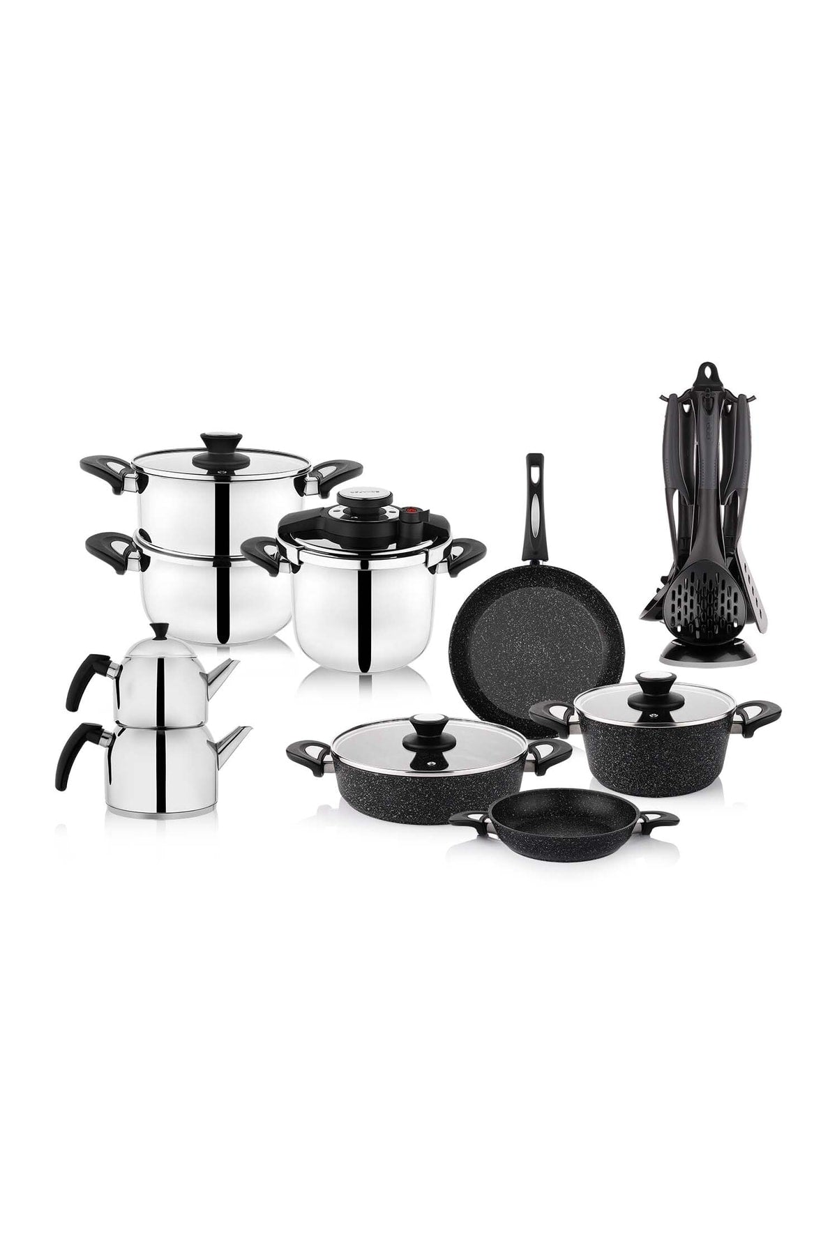 Grand Çelik - Yyçeyiz Set-20 Pcs.-Black