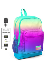 Colorful Printed Girls' Primary School Bag Set - Usb Output