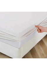 100x200 Single Elastic Combed Combed Bed Sheet Cotton Milk Coffee - Swordslife
