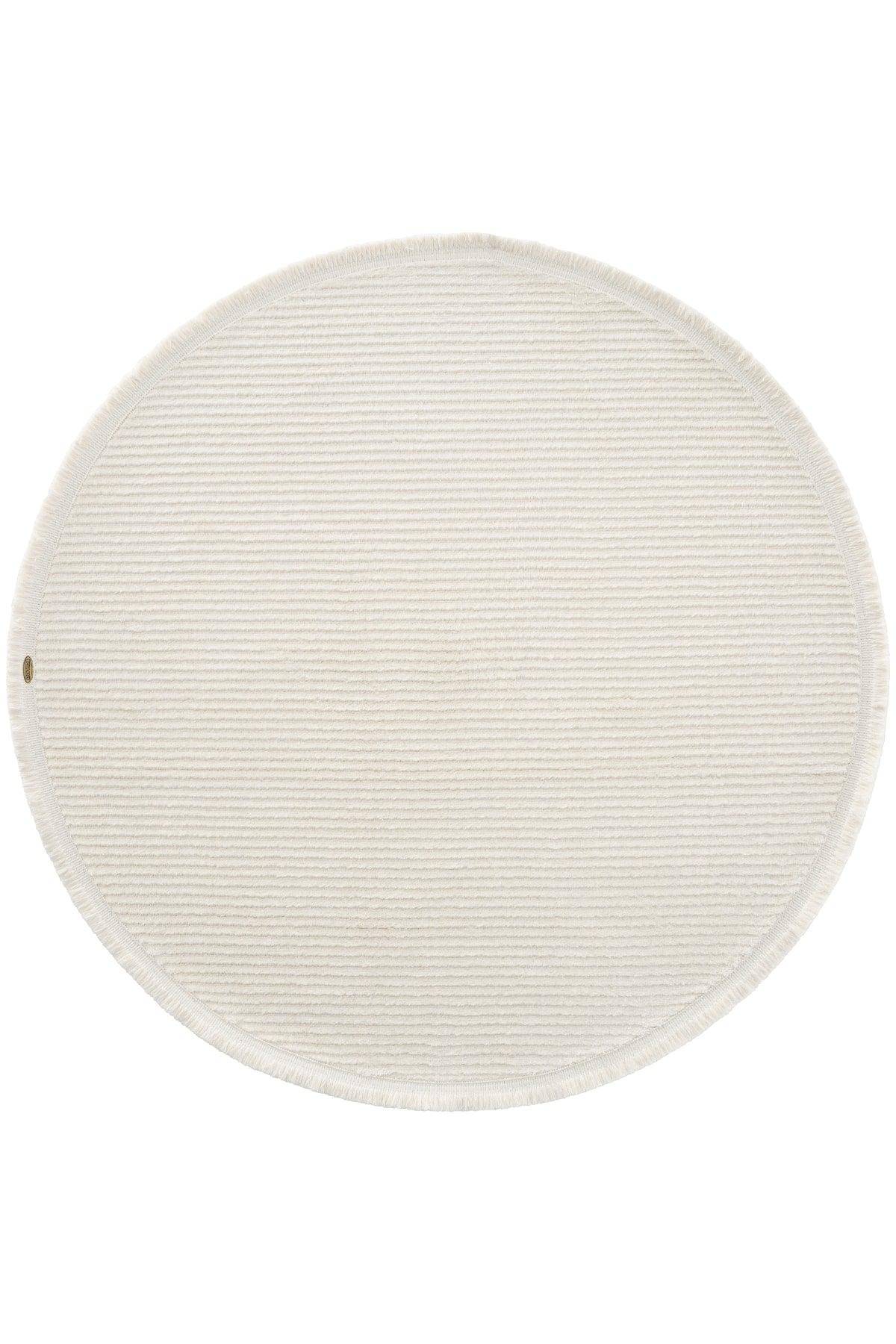 Vetrina 3601 Cream Soft Texture Carpet Rug Living Room Kitchen Hallway Cut Runner Round Machine Rug - Swordslife