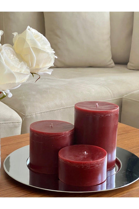 Large 3 Roll Cylinder Candle , Scented Decorative Block Candle - Swordslife