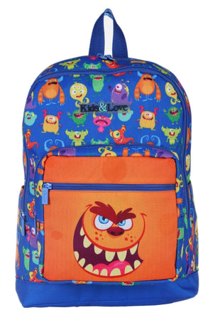 Kids&Love Blue Monsters Elementary School Bag Set - Boys