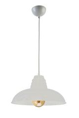 Sıdney Large (32 CM DIAMETER) Retro Rustic Model Modern Metal White Color Pendant Lamp Cafe - Kitchen Single Chandelier