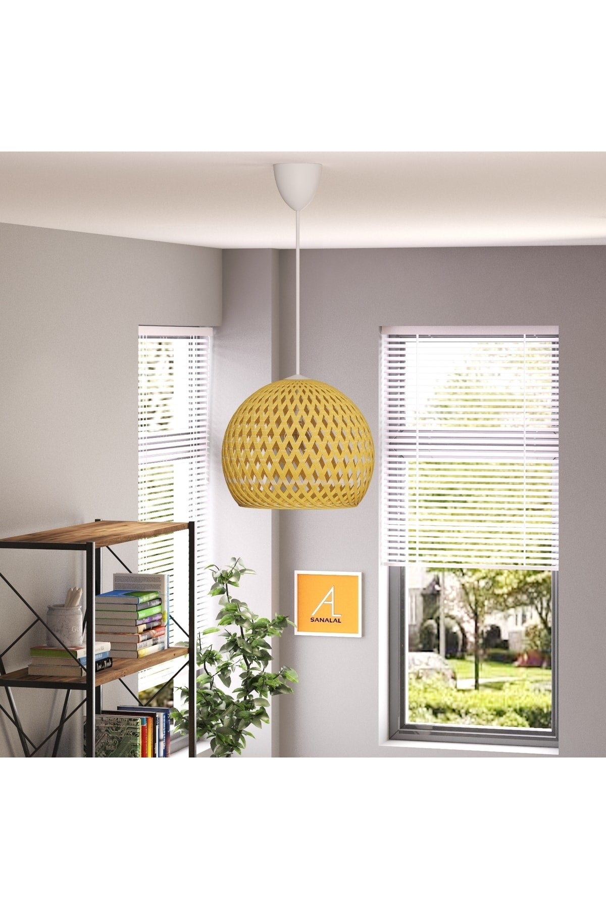 Pendent Ball Yellow Chandelier