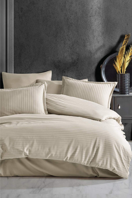 100% Cotton Striped Duvet Cover Set for Single Use - Swordslife