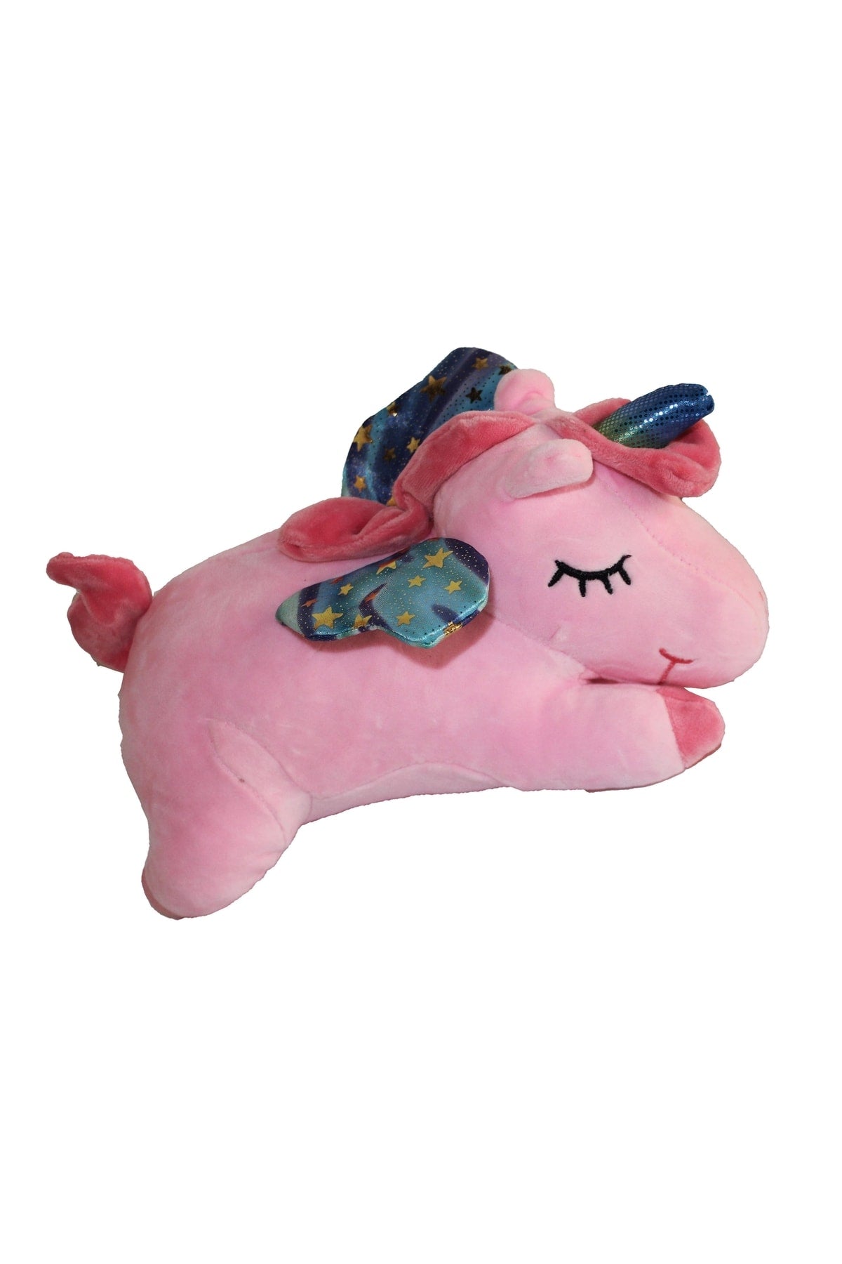 Imported Fabric Cute Star Wings Horned Unicorn Figure Plush Toy Play & Sleep Companion 28 Cm.