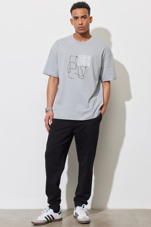 Standard Fit Normal Cut Pocket Bequeme Jogginghose aus Baumwolle