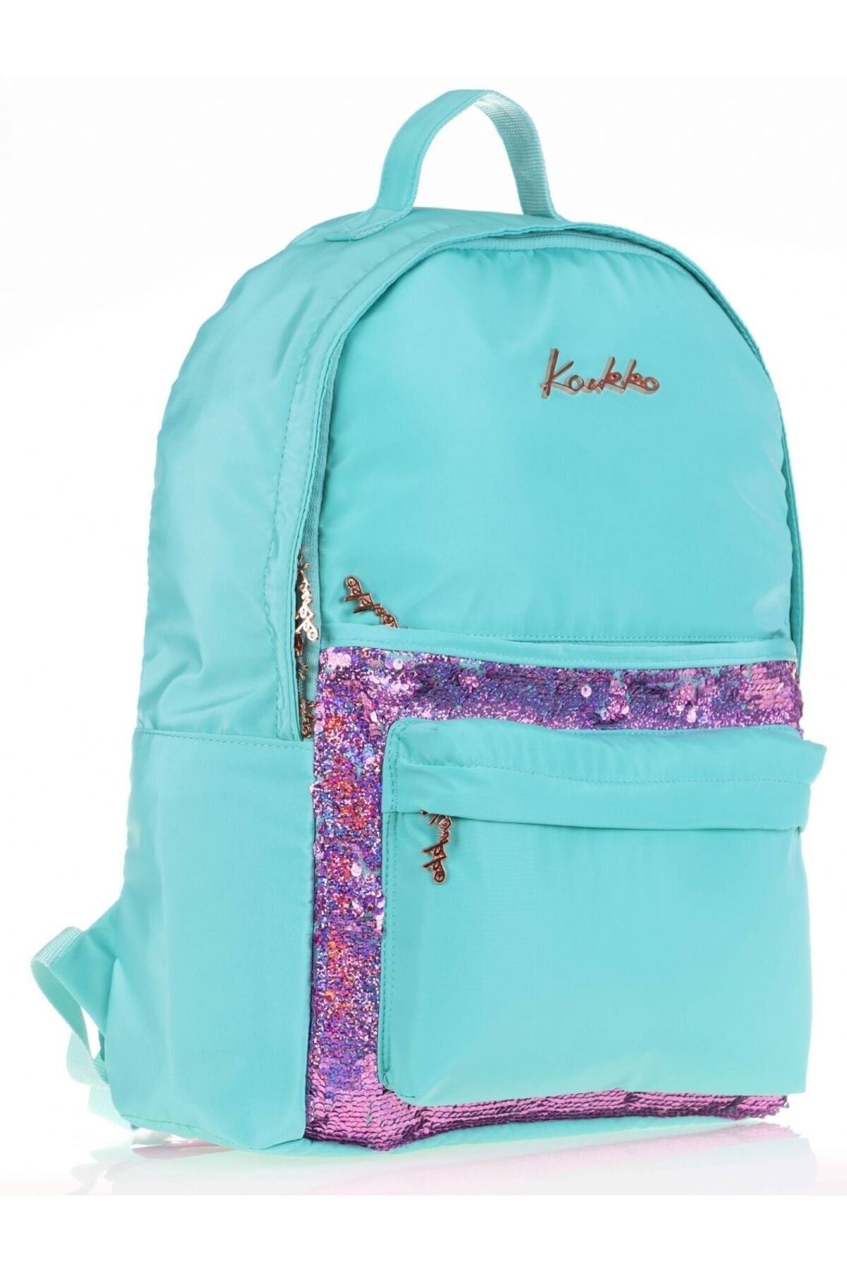 Mint Sequin School Bag And Pencil Holder Set - Girls