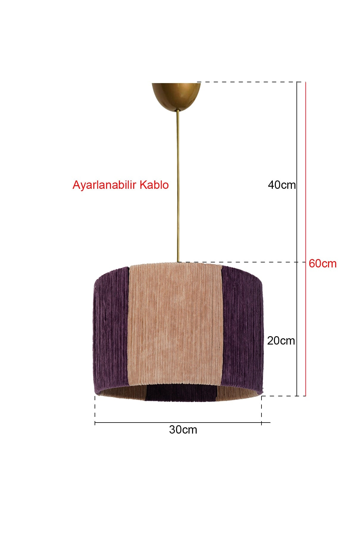 Silverberry Pendant Lamp Chandelier Purple Cream
