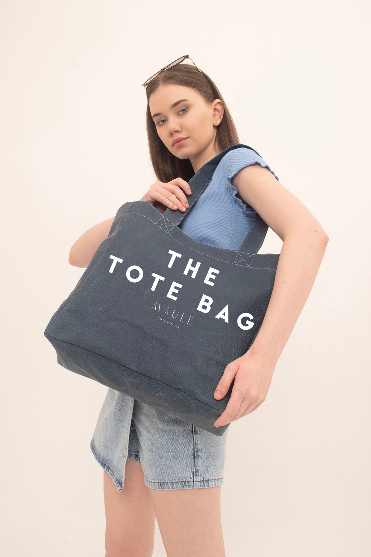 Indigo Indigo Maule Tote Bag Printed Medium Wax Canvas 100% Cotton Women'S Shoulder Bag