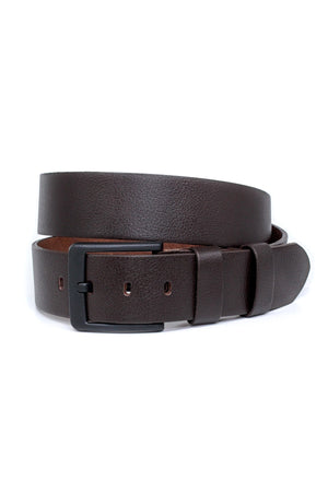 2-Pack Brown - Brown Buffalo Leather Men'S Denim Belt 4.5 Cm