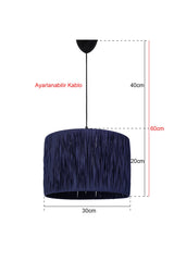 Fenouil Pendant Chandelier Navy Blue