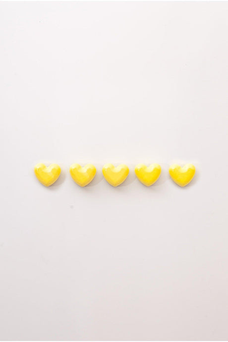 Handmade Concrete Fridge Magnet - Heart 5-Pack - Swordslife