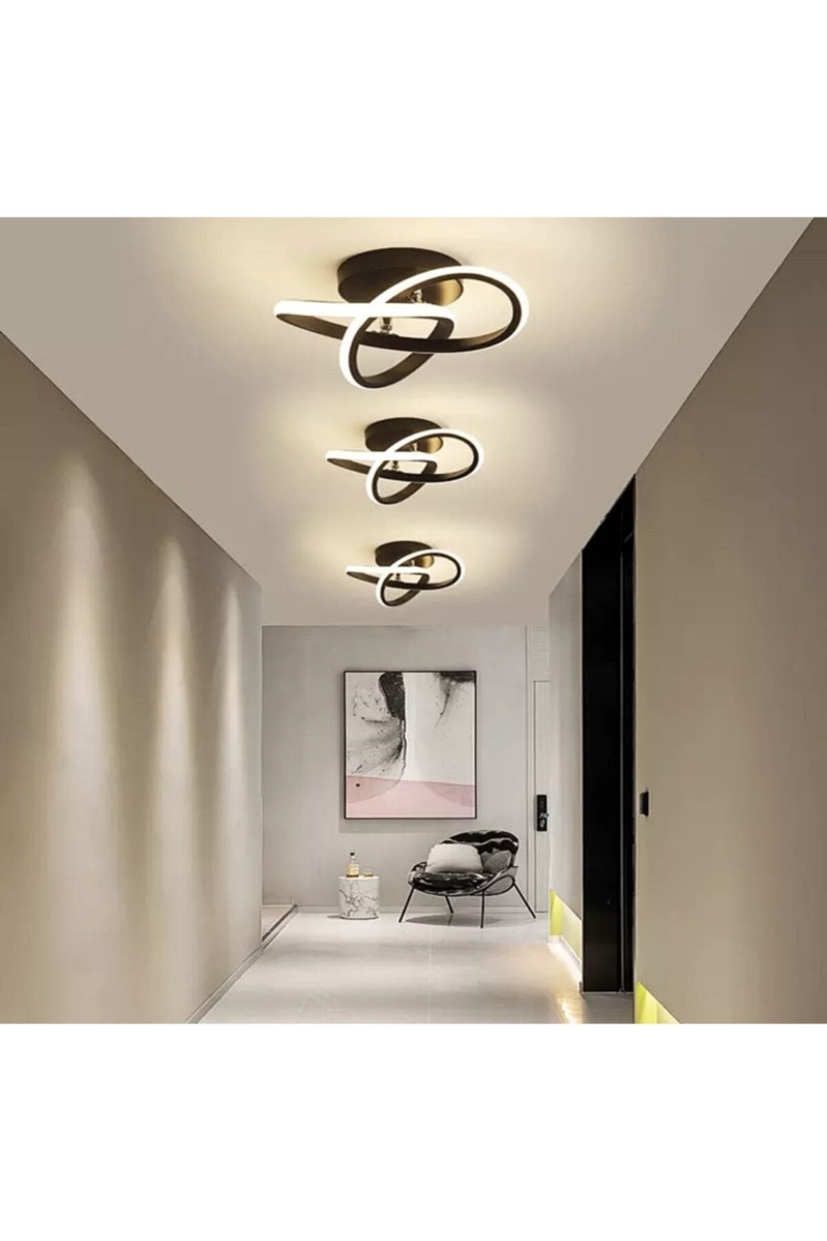 Boomerang Modern Plafonier Ceiling LED Chandelier Dark Brown LED Chandelier