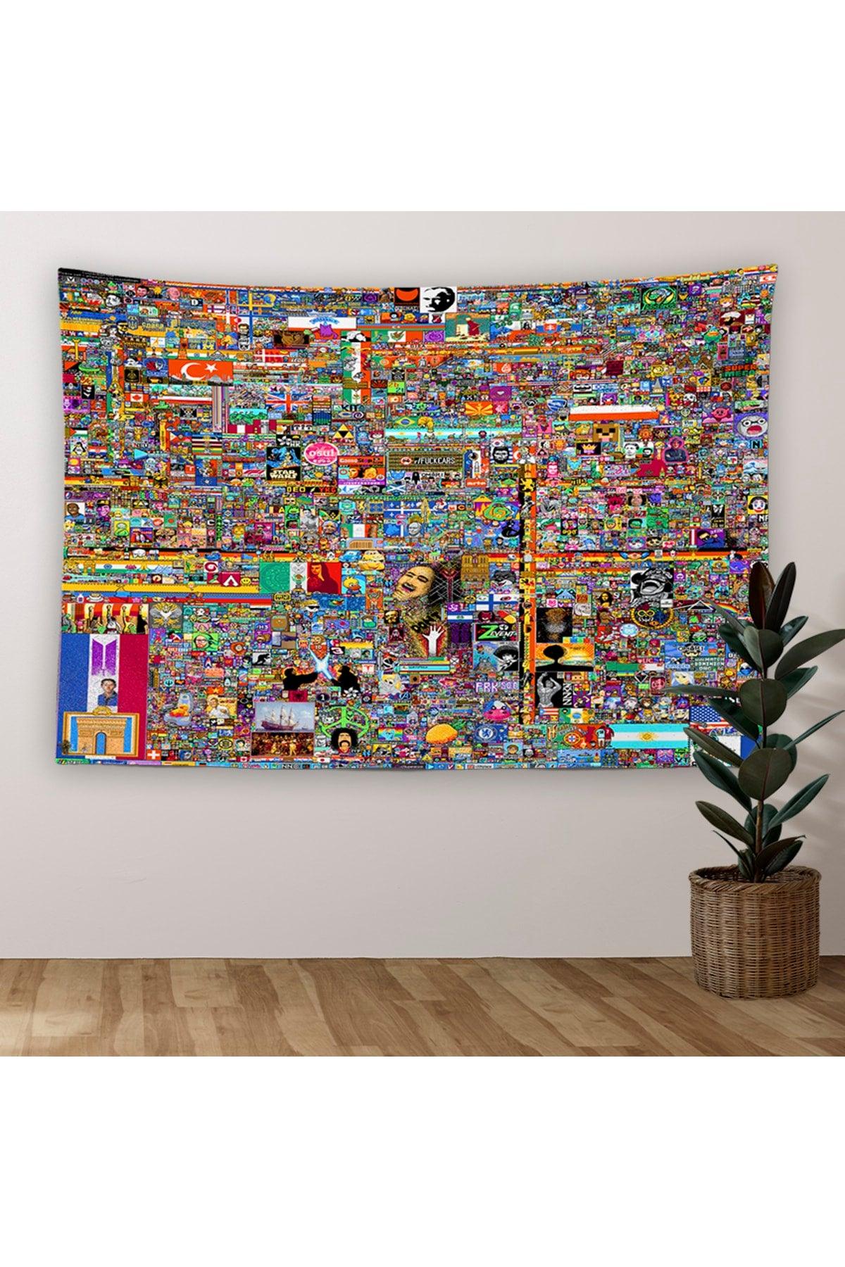 Reddit R/place Pixel Art Wall Cover - Swordslife