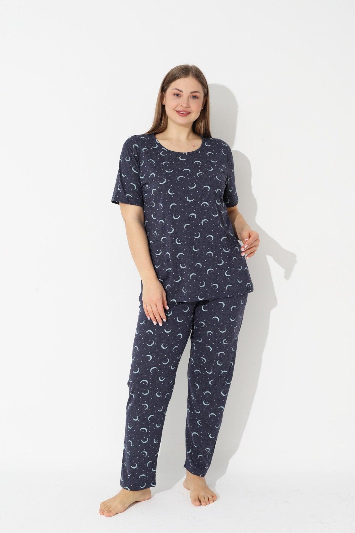 Large Size Short Sleeve Cotton Pajamas Set - Swordslife