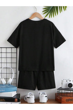 Oversized basketball shorts and top set for kids