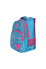 Frequency Turquoise Butterfly Pattern Primary School Backpack And Lunch Box