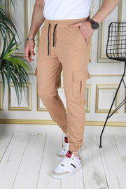 Camel Cargo Pocket Sweatpants