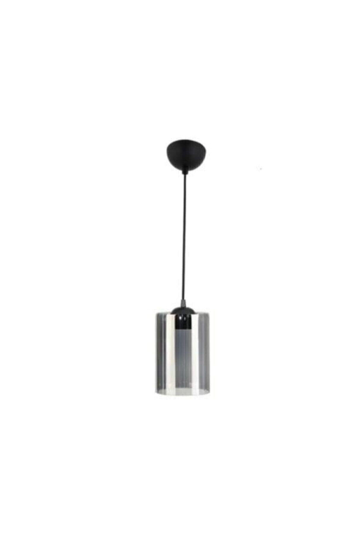 Modern Sports Model Black Single Smoked Genuine Glass Pendant Lamp Chandelier