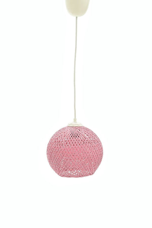 Balle Rosa Pendelleuchte Kugelleuchter Weißes Kabel