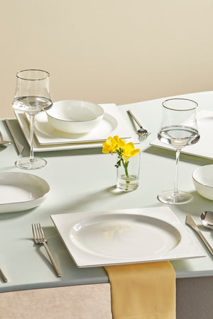Fine Pearl Extra Nish 62 Pieces Dinnerware Set For 12 People Platinum