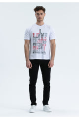 Men's T-Shirt Regular Fit S-4095 White