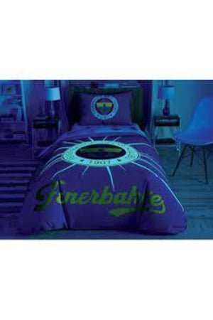 Licensed Single Sheet Elastic Fenerbahce Light Glow Duvet Cover Set