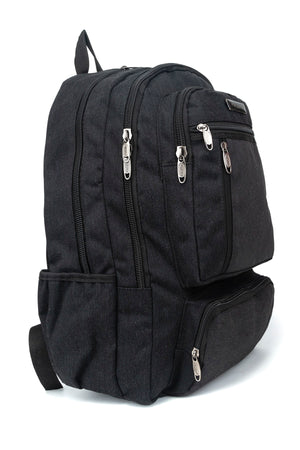 17 Zoll Canvas-Tages- und Bergsteigerrucksack mit mehreren Fächern und Laptopfach