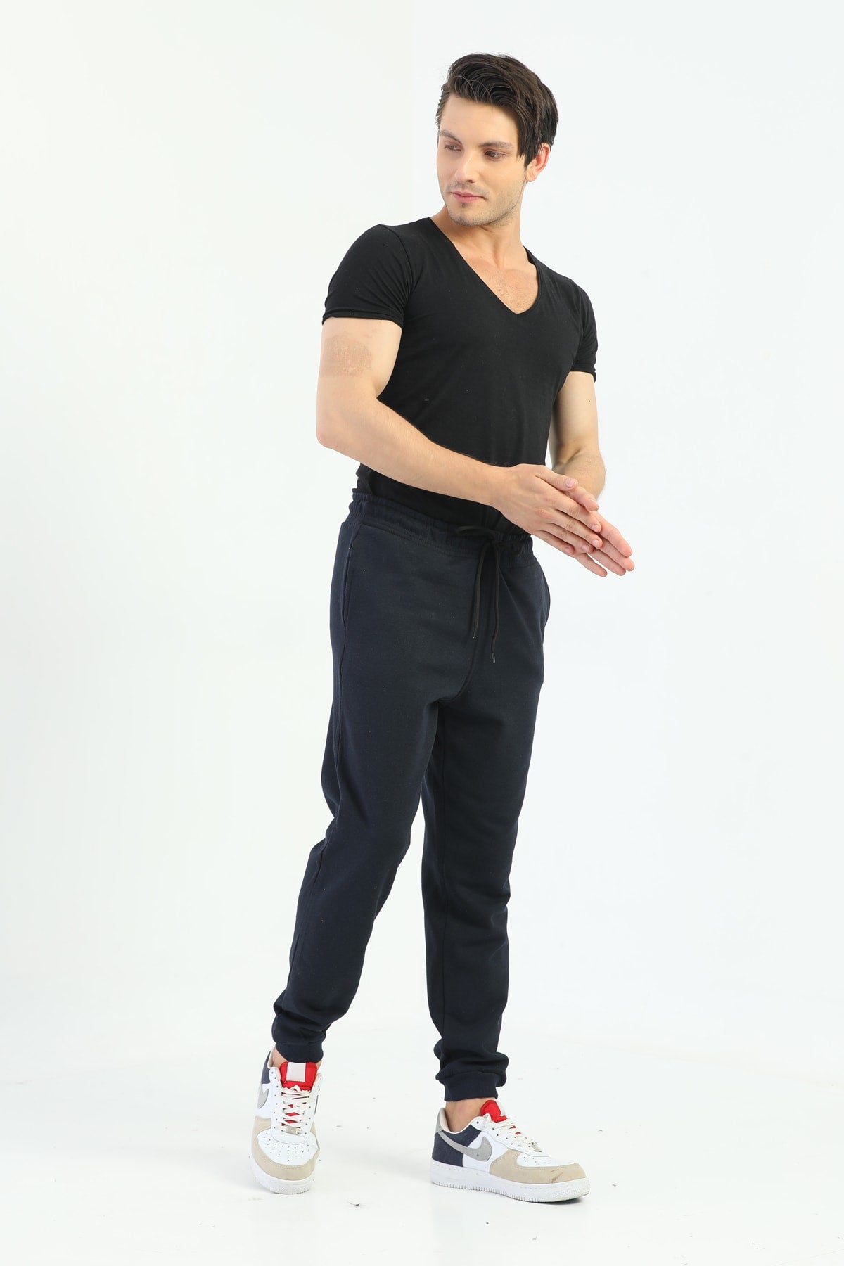 Dark Navy Raised Jogger Men'S Sweatpants
